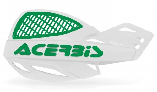 ACERBIS Handguards MX Uniko Vented White/Green - Colour: WHITE/GREEN