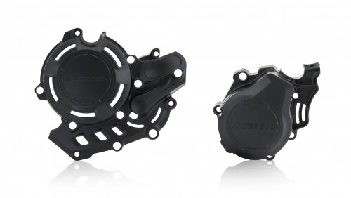 ACERBIS fits for KTM Clutch- Ignition Cover Protection Kit XC-F 450, XCF-W 500 2020-2023 - Colour: BLACK