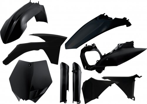 ACERBIS fits for KTM Plastic Full Kit SX 125/150/250 2012 - Colour: BLACK