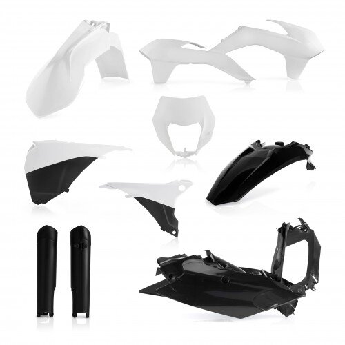 ACERBIS fits for KTM Plastic Full Kit EXC/EXC-F 2014-2015 - Colour: WHITE/BLACK