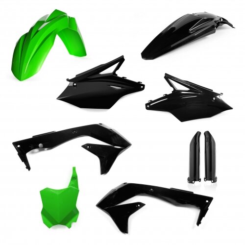 ACERBIS passend für Kawasaki Plastik Full Kit KX 450F 2016-2017 EU - Farben: SCHWARZ/GRÜN