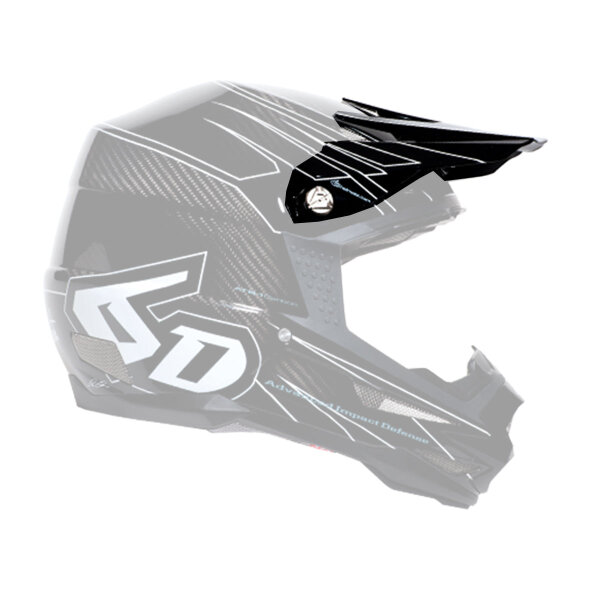 6D ATB-1 Helmschild Carbon Attack Schwarz