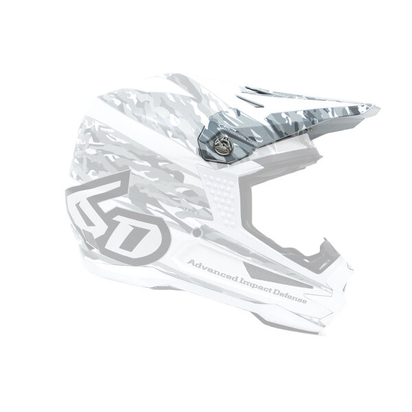 6D ATR-1 MX- Visor Camo Matte White/White - Size: ONE SIZE