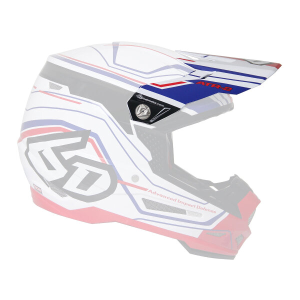 6D ATR-2 MX- Visor Circuit White - Size: ONE SIZE