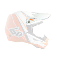6D ATR-1 MX- Helmschild Edge Neon Orange/Weiß -...