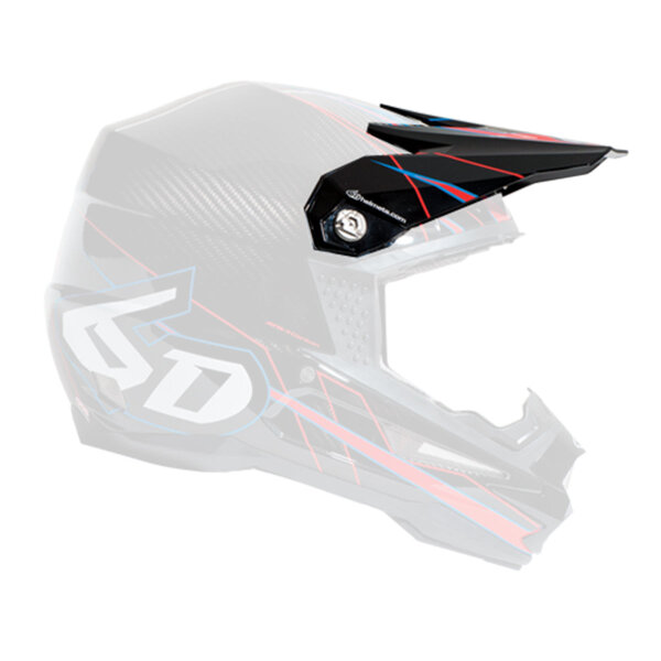 6D ATR-1 MX- Visor Electric Red/Blue - Size: ONE SIZE