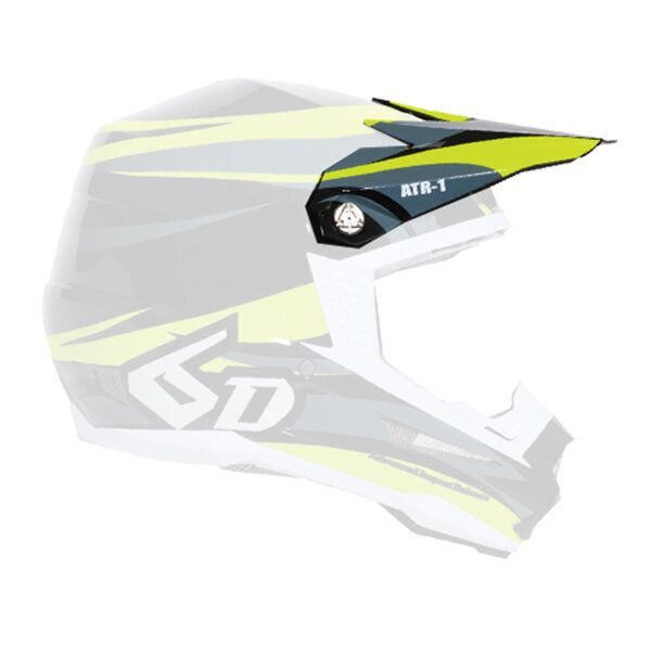 6D ATR-1 MX- Helmschild Flo Neon Gelb/Grau/Schwarz