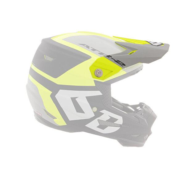 6D ATR-2 MX- Visor Helo Yellow/Grey - Size: ONE SIZE