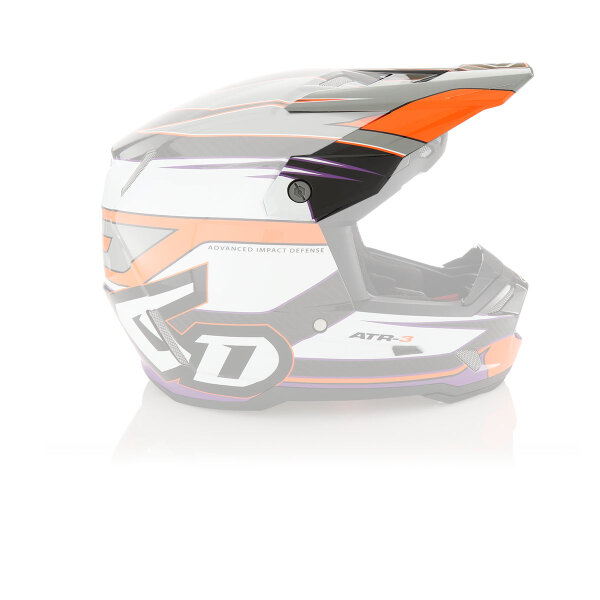 6D ATR-3 MX- Visor Hyper Gloss Orange/Purple