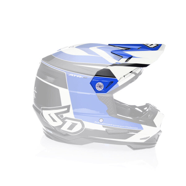 6D ATR-2 MX- Visor Impact Blue - Size: ONE SIZE