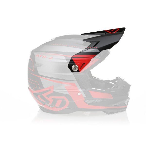 6D ATR-2 MX- Visor Mach Red Matte - Size: ONE SIZE