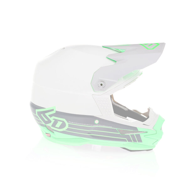 6D ATR-1 MX- Helmschild Split Neon Grün - Größe: EINHEITSGRÖSSE