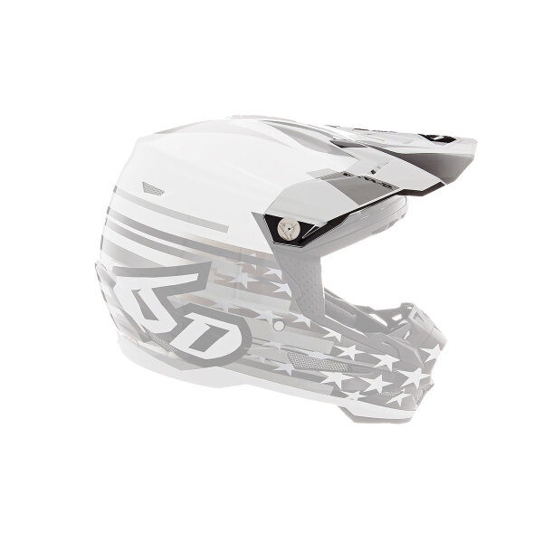 6D ATR-2 MX- Visor Patriot LE White - Size: ONE SIZE