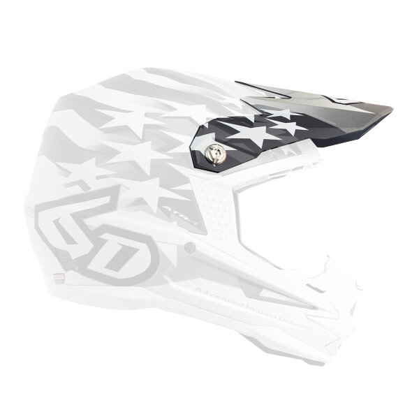 6D ATR-1 MX- Helmschild Patriot Weiß Matt