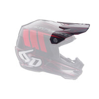 6D ATR-1 MX- Helmschild Point Schwarz/Rot -...