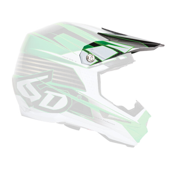 6D ATR-1 MX- Visor Rush Green - Size: ONE SIZE