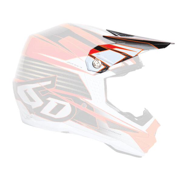 6D ATR-1 MX- Helmschild Rush Orange