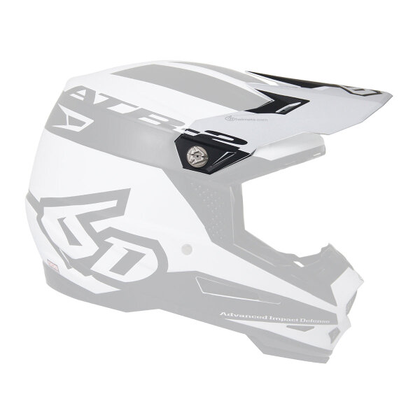 6D ATR-2 MX- Visor Sector White/Black - Size: ONE SIZE