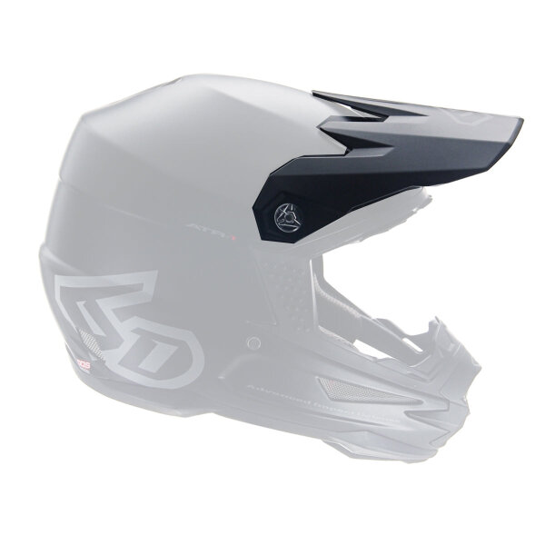 6D ATR-1 MX- Visor Solid Matte Black - Size: ONE SIZE