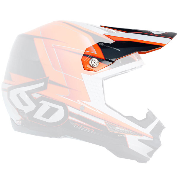 6D ATR-1 MX- Helmschild Sonic Orange/Charcoal