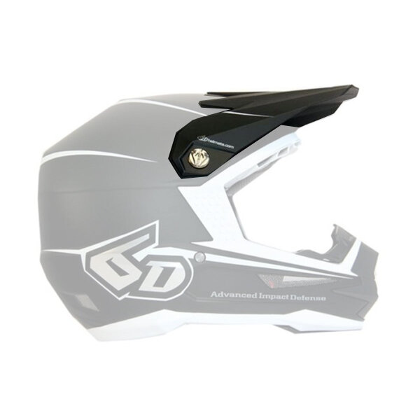 6D ATR-1 2014 MX- Helmschild Stealth Schwarz-Matt