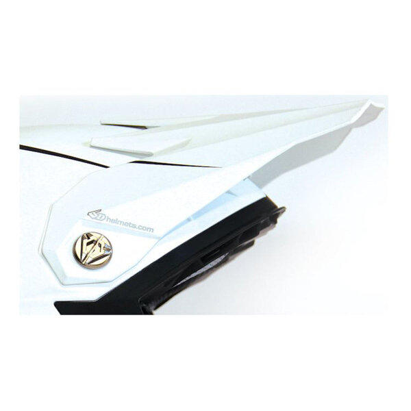 6D ATR-1 2014 MX- Helmschild Stealth Weiß-Matt