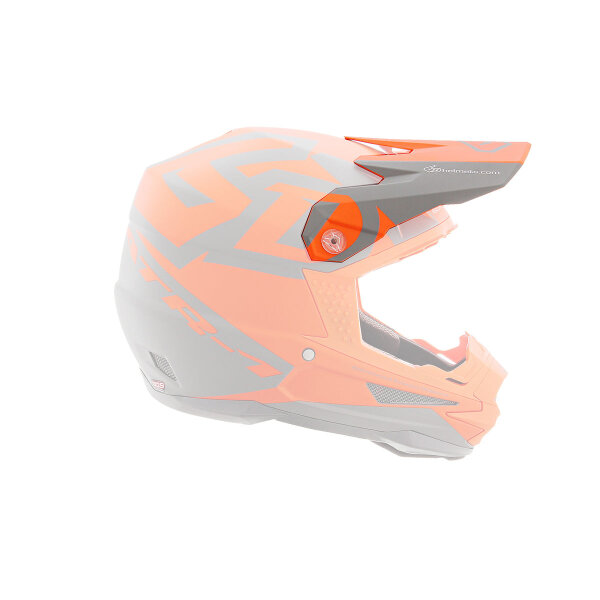 6D ATR-1 MX- Visor Switch Grey/Orange - Size: ONE SIZE