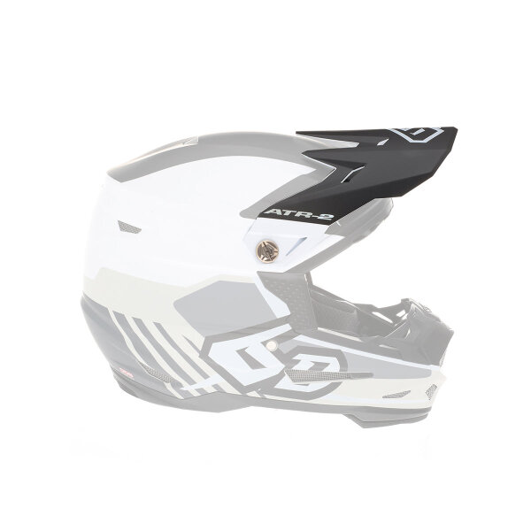 6D ATR-2 MX- Visor Target White/Black - Size: ONE SIZE