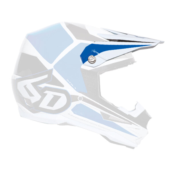 6D ATR-1 MX- Helmschild Tech Blau - Größe: EINHEITSGRÖSSE