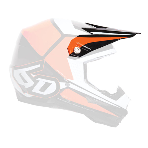 6D ATR-1 MX- Helmschild Tech Orange - Größe: EINHEITSGRÖSSE