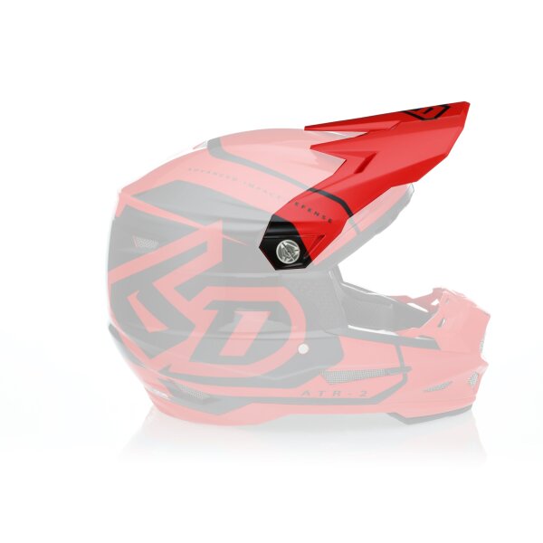 6D ATR-2 MX- Visor Torque Red Gloss - Size: ONE SIZE