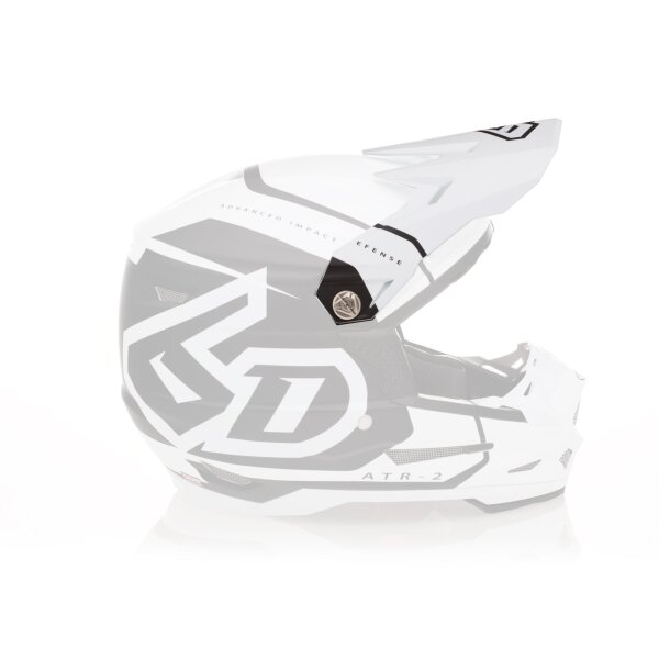 6D ATR-2 MX- Visor Torque White Matte - Size: ONE SIZE