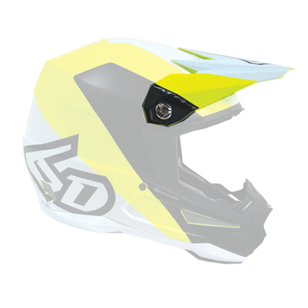 6D ATR-1 MX- Helmschild Wedge Matt Neon Gelb