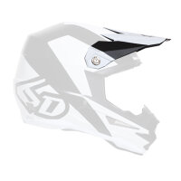 6D ATR-1 MX- Helmschild Wedge Matt Schwarz/Weiß