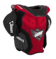 LEATT Fusion Neck Vest 2.0 Junior - Rot/Schwarz