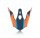 Acerbis Steel/Eclipse MX- Enduro Kinder Helmschild Orange/Blau