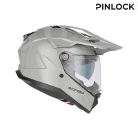 ACERBIS Attack Adventure Helm - Grau Glänzend