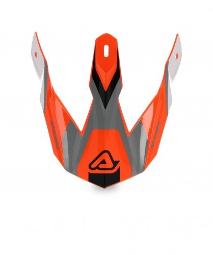 ACERBIS MX- Enduro Helmschild Linear Orange/Wei?