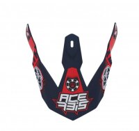 ACERBIS MX- Enduro Helmschild Linear Blau/Rot